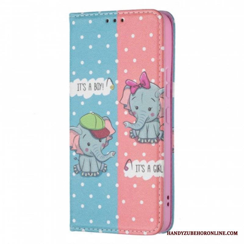 Etui Na Telefon do Samsung Galaxy S22 5G Etui Folio Słoniątka