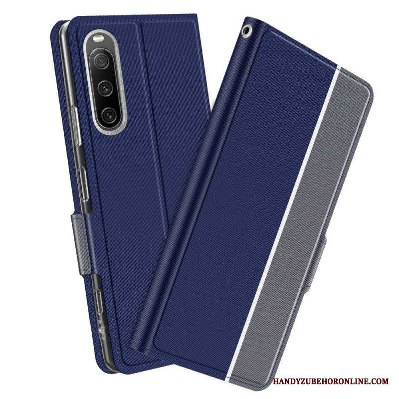 Etui Na Telefon do Sony Xperia 10 IV Etui Folio Dwukolorowy Baiyu