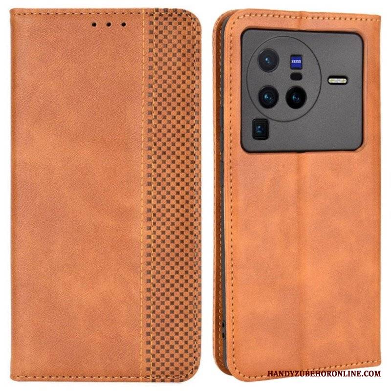 Etui Na Telefon do Vivo X80 Pro Etui Folio Stylizowany