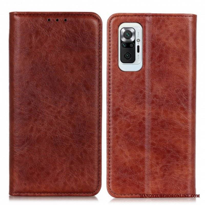 Etui Na Telefon do Xiaomi Redmi Note 10 Pro Etui Folio Teksturowana Dwoina Skóry