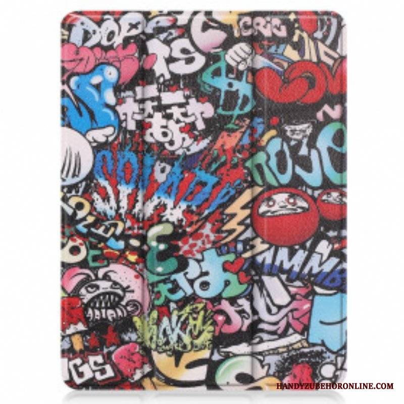 Etui Na Telefon do iPad Pro 12.9" (2022) Uchwyt Na Długopis Graffiti