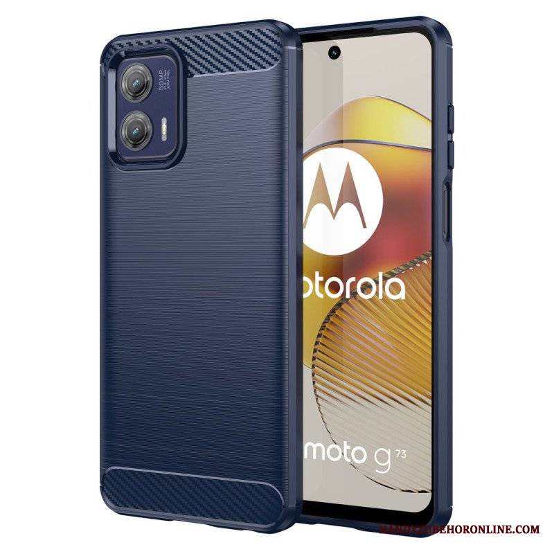 Etui do Moto G73 5G Szczotkowane Włókno Węglowe