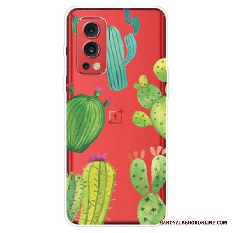 Etui do OnePlus Nord 2 5G Akwarela Kaktusy