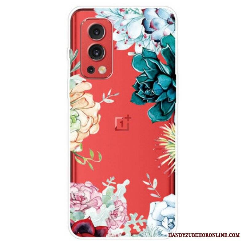 Etui do OnePlus Nord 2 5G Bezszwowe Akwarela Kwiaty