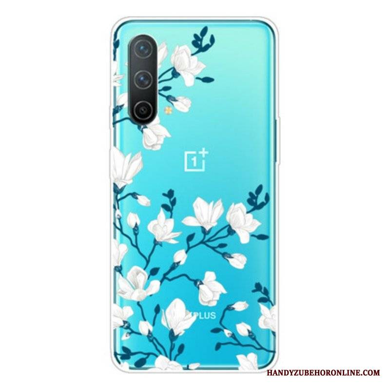 Etui do OnePlus Nord CE 5G Białe Kwiaty