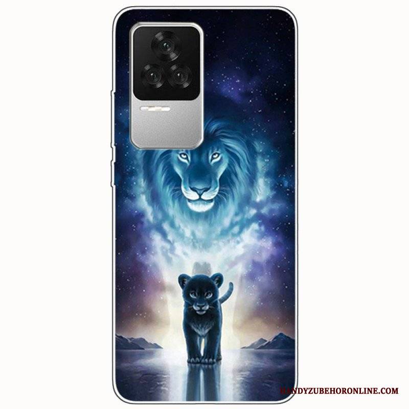 Etui do Poco F4 Silikon Feline Dream