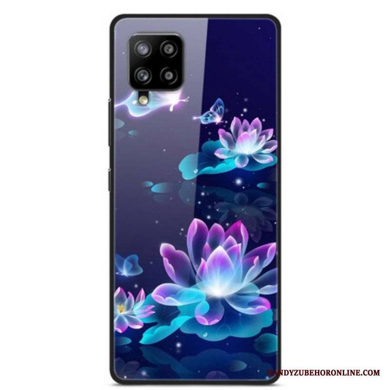 Etui do Samsung Galaxy A42 5G Lilie Wodne Ze Szkła Hartowanego