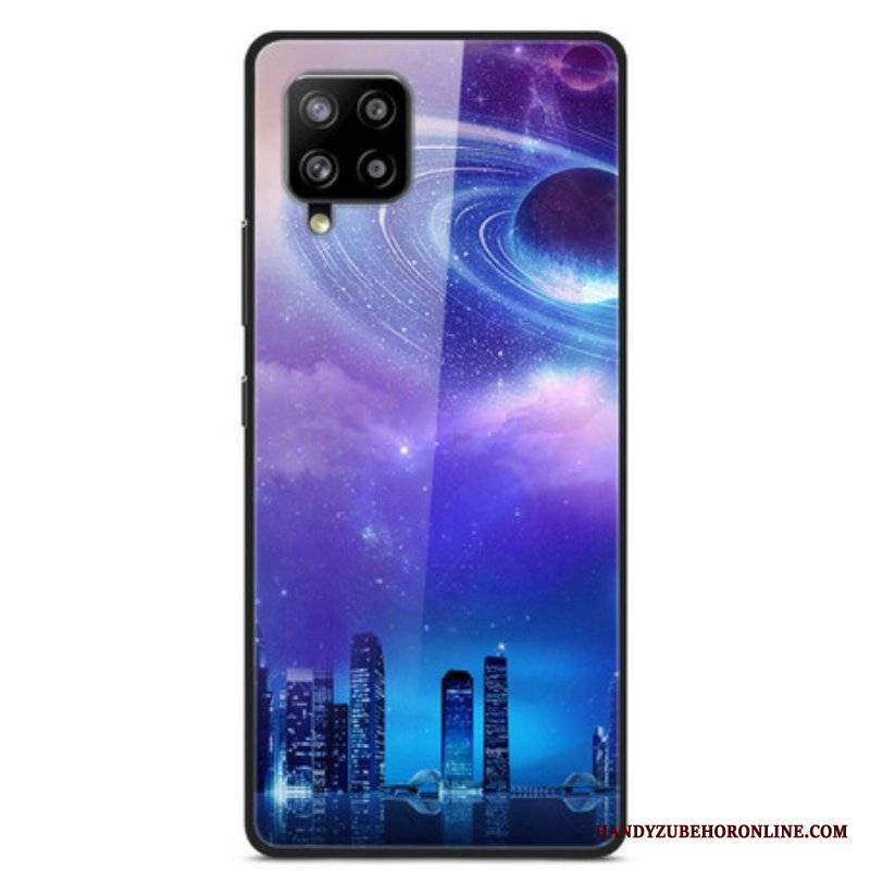 Etui do Samsung Galaxy A42 5G Miasto Szkła I Silikonu