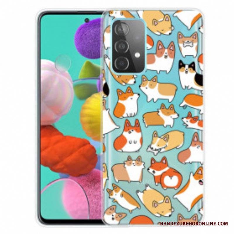 Etui do Samsung Galaxy A52 4G / A52 5G / A52s 5G Bezszwowe Wiele Psów