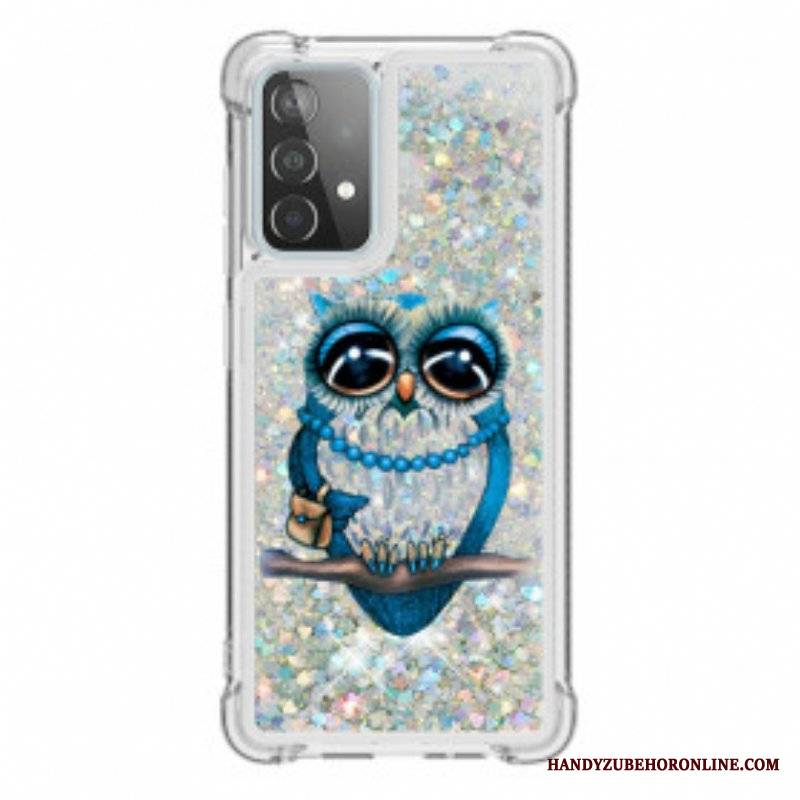 Etui do Samsung Galaxy A52 4G / A52 5G / A52s 5G Cekiny Panna Sowa