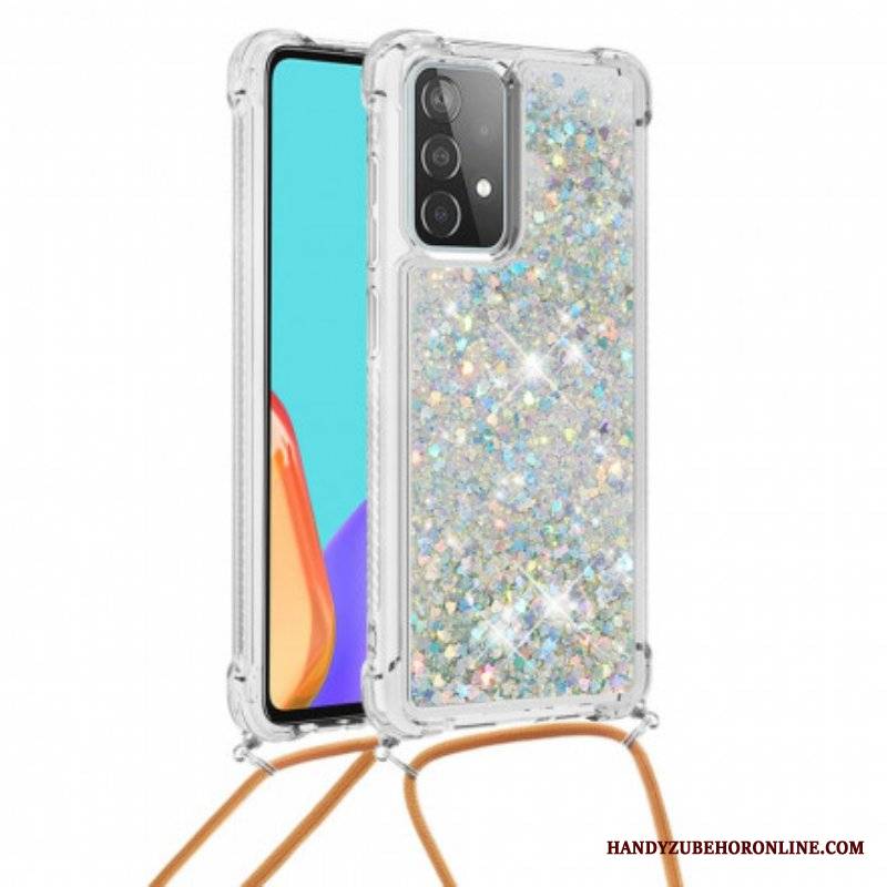 Etui do Samsung Galaxy A52 4G / A52 5G / A52s 5G Cekiny Ze Sznurkiem