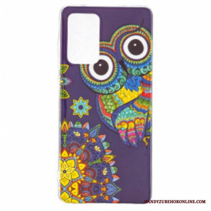 Etui do Samsung Galaxy A52 4G / A52 5G / A52s 5G Fluorescencyjna Mandala Sowa