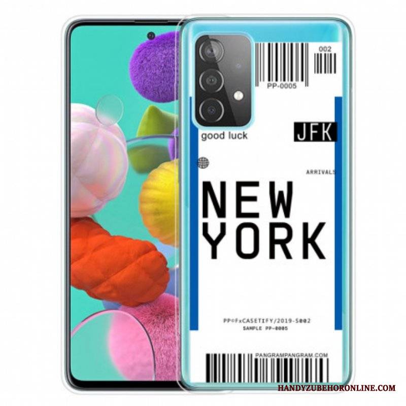 Etui do Samsung Galaxy A52 4G / A52 5G / A52s 5G Karta Pokładowa Do Nowego Jorku