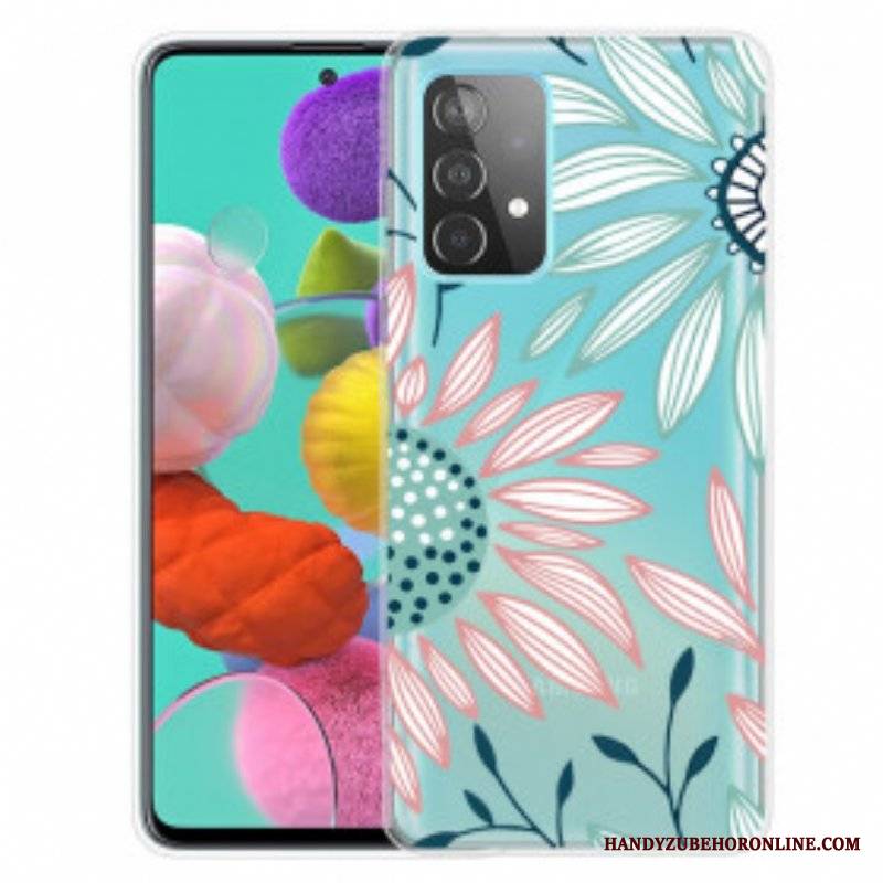 Etui do Samsung Galaxy A52 4G / A52 5G / A52s 5G Przejrzysty Jeden Kwiat