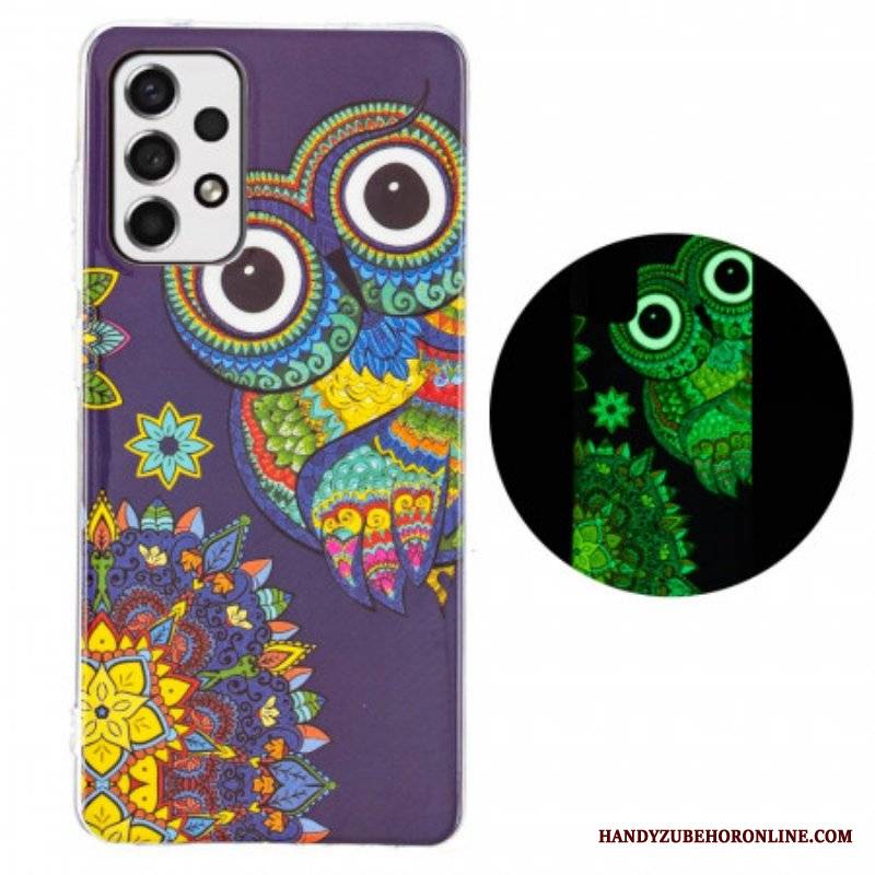 Etui do Samsung Galaxy A53 5G Fluorescencyjna Mandala Sowa