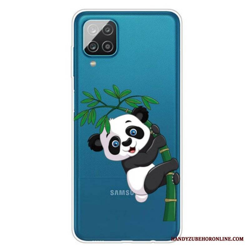 Etui do Samsung Galaxy M12 / A12 Bezszwowa Panda Na Bambusie