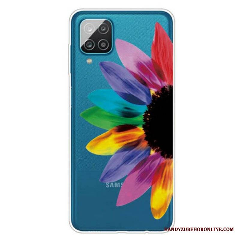 Etui do Samsung Galaxy M12 / A12 Kolorowy Kwiat