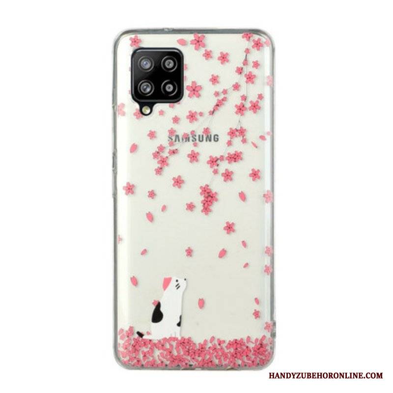 Etui do Samsung Galaxy M12 / A12 Płatki I Kot