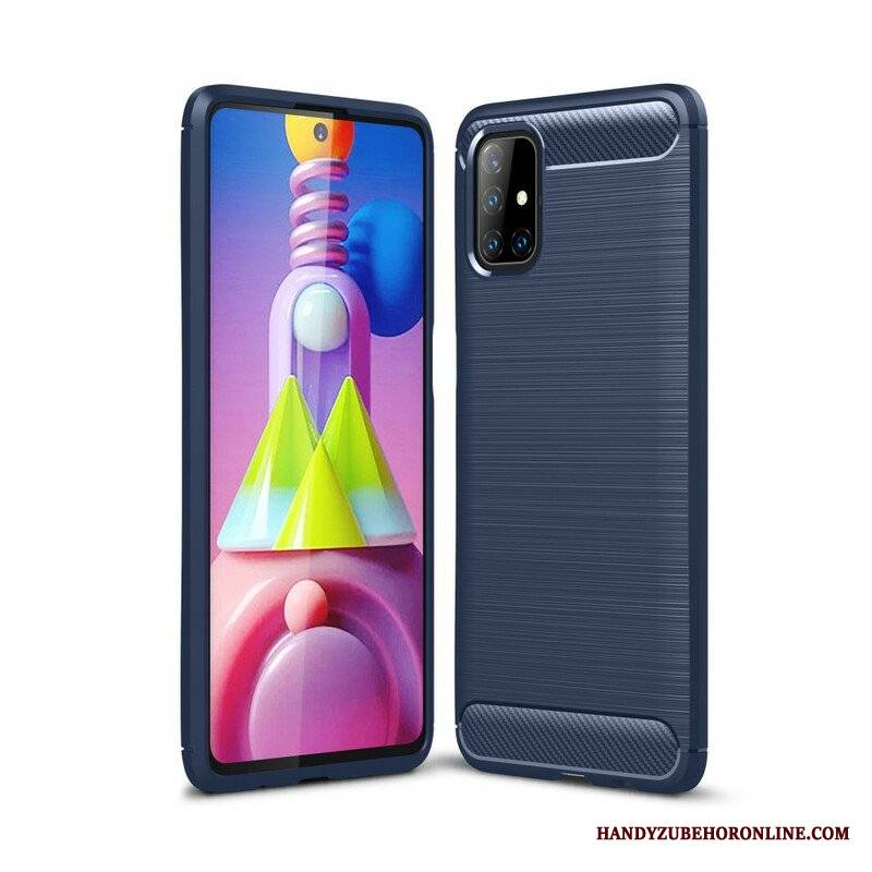 Etui do Samsung Galaxy M51 Szczotkowane Włókno Węglowe