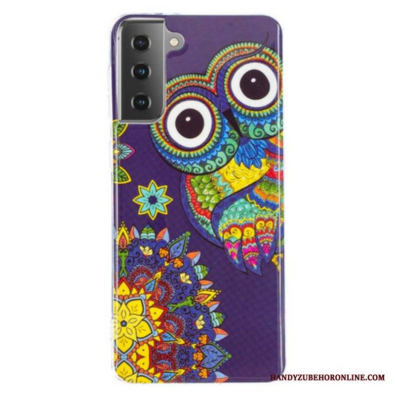 Etui do Samsung Galaxy S21 5G Fluorescencyjna Mandala Sowa