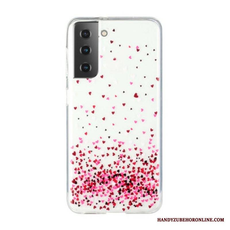 Etui do Samsung Galaxy S21 Plus 5G Bezszwowe Wiele Czerwonych Serc