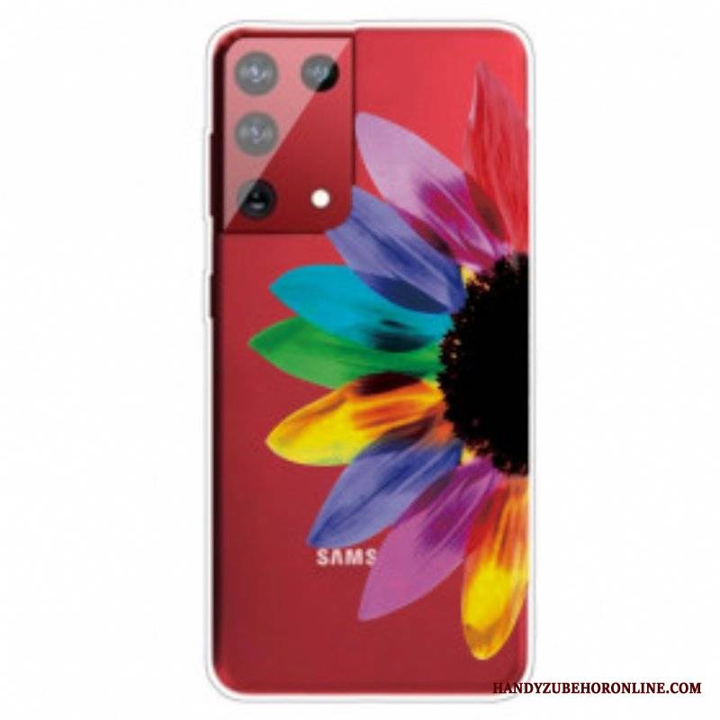 Etui do Samsung Galaxy S21 Ultra 5G Kolorowy Kwiat