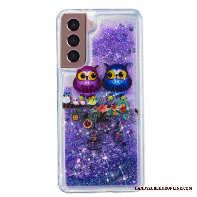 Etui do Samsung Galaxy S22 5G Błyszczące Sowy