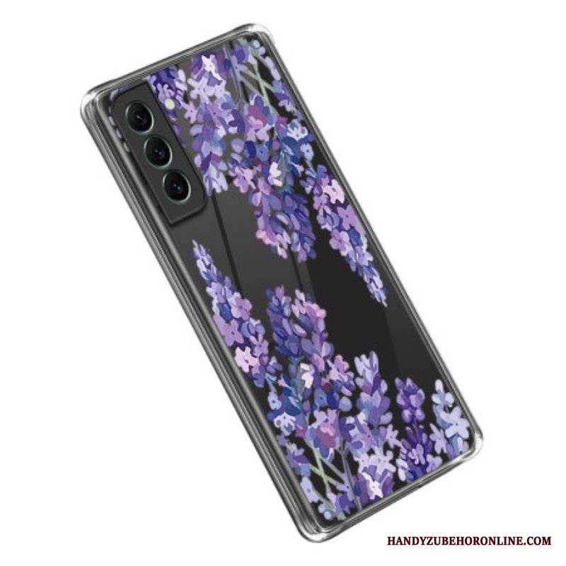 Etui do Samsung Galaxy S23 5G Bezszwowe Purpurowe Kwiaty