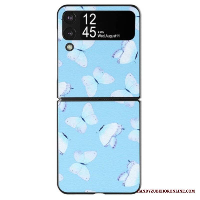 Etui do Samsung Galaxy Z Flip 4 Etui Folio Motyle Ze Sztucznej Skóry