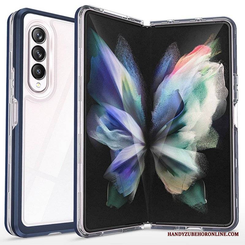 Etui do Samsung Galaxy Z Fold 3 5G Przezroczyste Hybrydowe Kolorowe Krawędzie