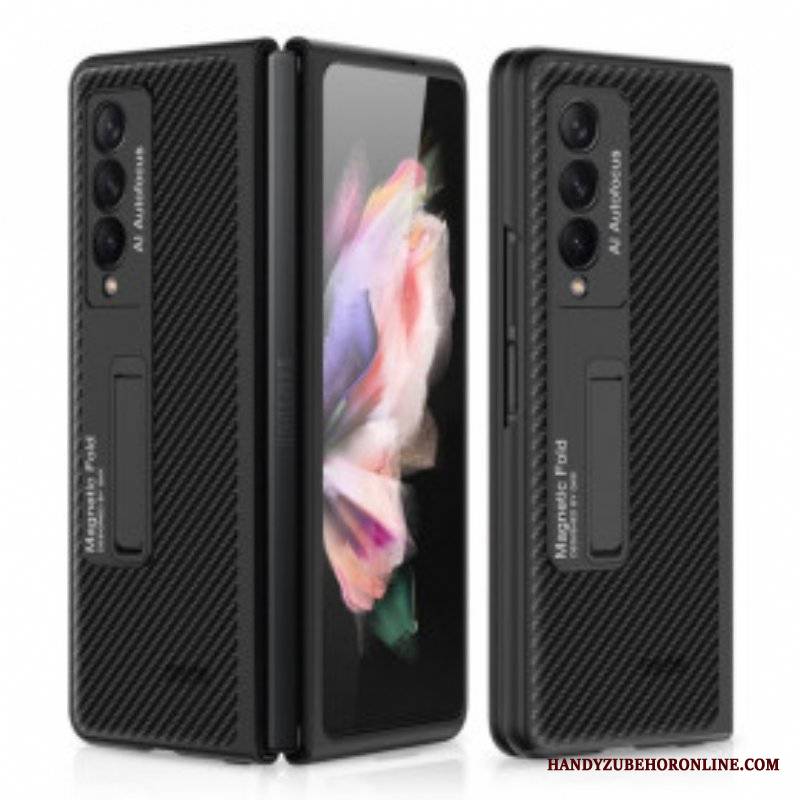 Etui do Samsung Galaxy Z Fold 3 5G Wsparcie Z Włókna Węglowego Gkk