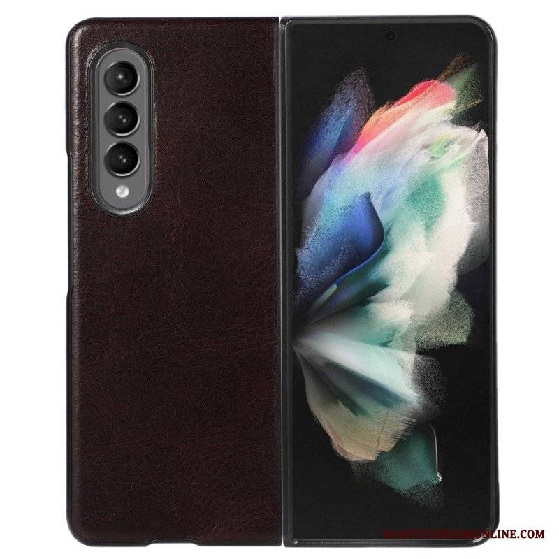 Etui do Samsung Galaxy Z Fold 4 Klasyczna Oryginalna Skóra Bydlęca