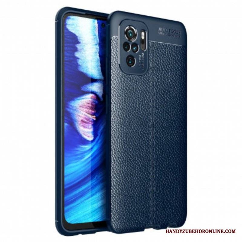 Etui do Xiaomi Redmi Note 10 / 10S Podwójna Linia Liczi Z Efektem Skóry