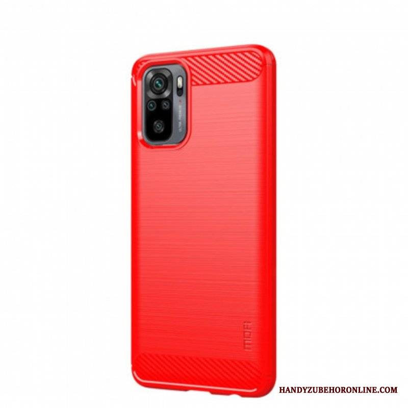 Etui do Xiaomi Redmi Note 10 / 10S Szczotkowane Włókno Węglowe Mofi