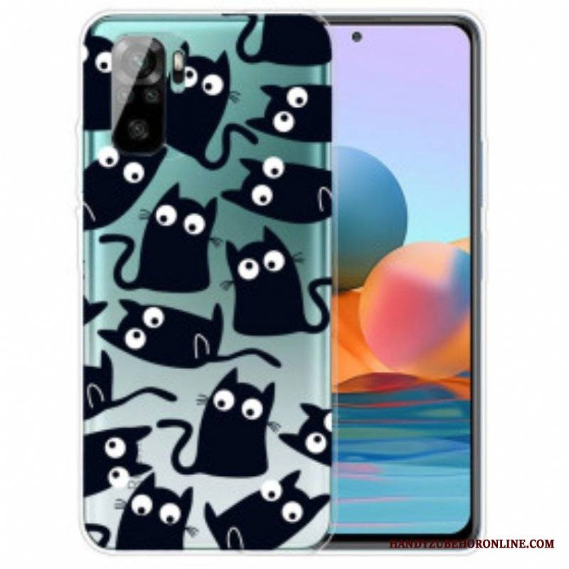 Etui do Xiaomi Redmi Note 10 / 10S Wiele Czarnych Kotów