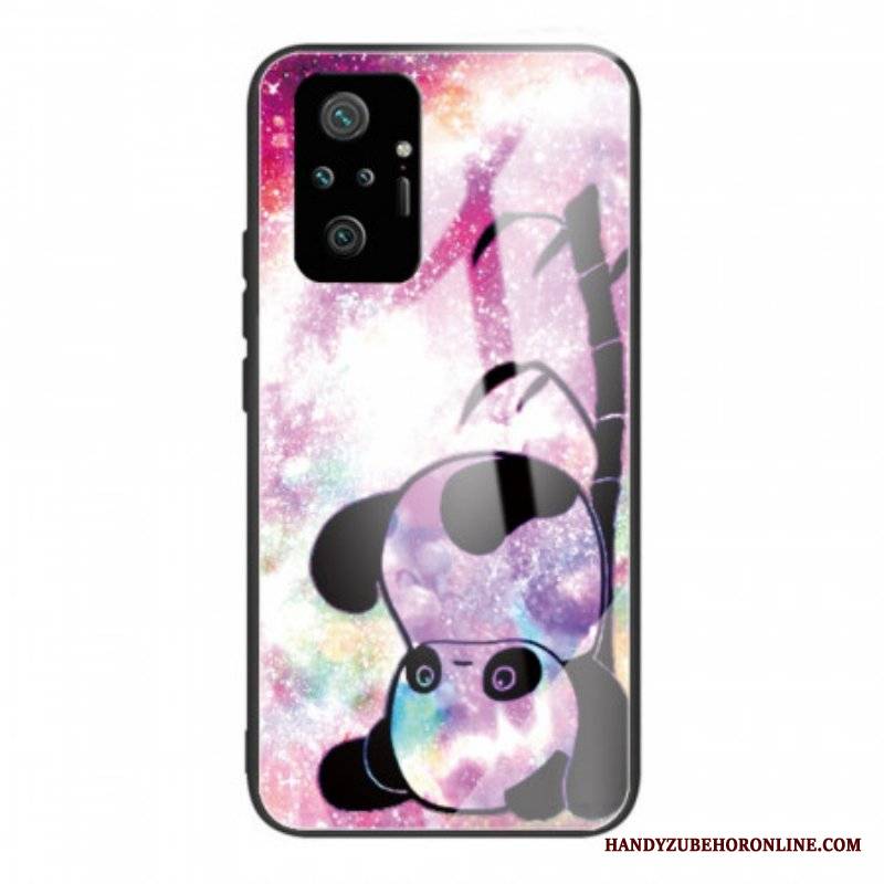 Etui do Xiaomi Redmi Note 10 Pro Panda I Bambusowe Szkło Hartowane