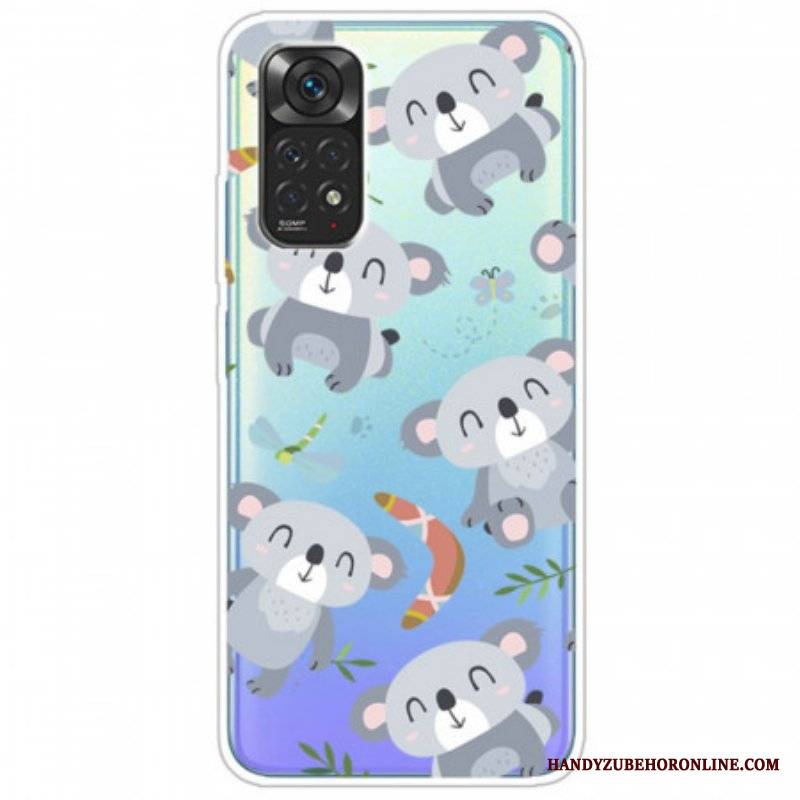 Etui do Xiaomi Redmi Note 11 / 11S Małe Szare Pandy