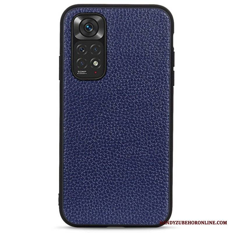 Etui do Xiaomi Redmi Note 11 / 11S Prawdziwa Skóra Litchi