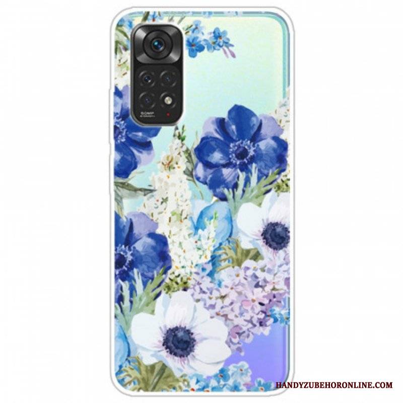 Etui do Xiaomi Redmi Note 11 Pro / 11 Pro 5G Akwarela Niebieskie Kwiaty