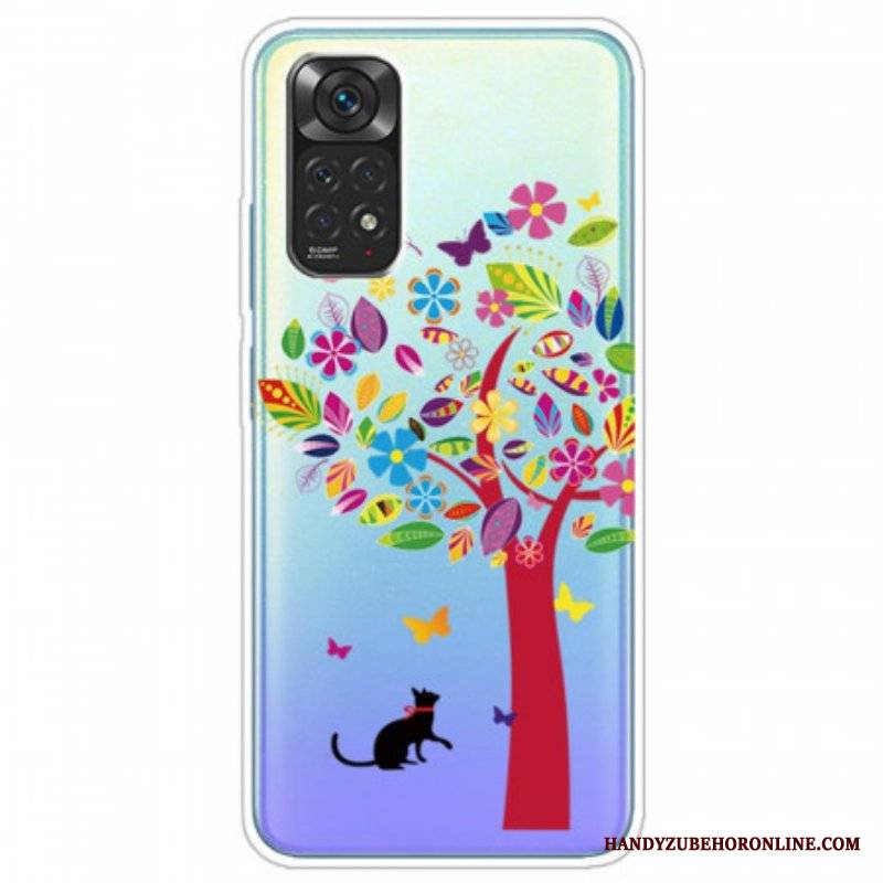 Etui do Xiaomi Redmi Note 11 Pro / 11 Pro 5G Kot Pod Kolorowym Drzewem