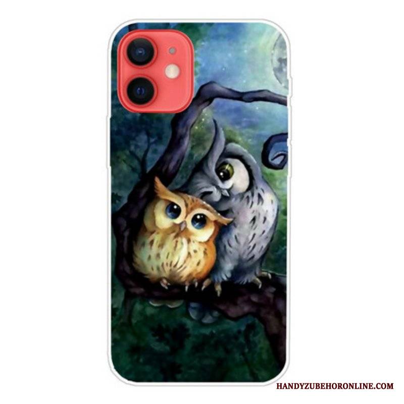 Etui do iPhone 13 Mini Malowanie Sów