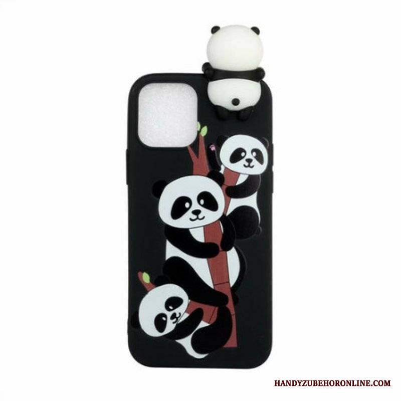 Etui do iPhone 13 Pro Max Pandy 3d Na Bambusie