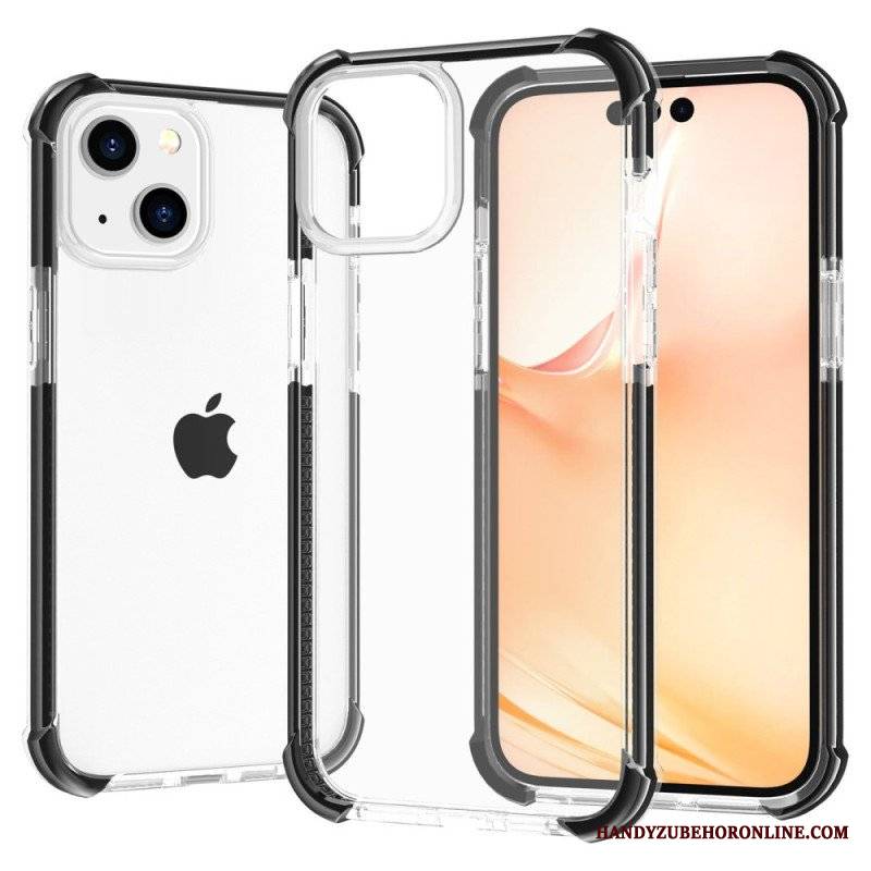 Etui do iPhone 14 Przezroczyste Kolorowe Krawędzie