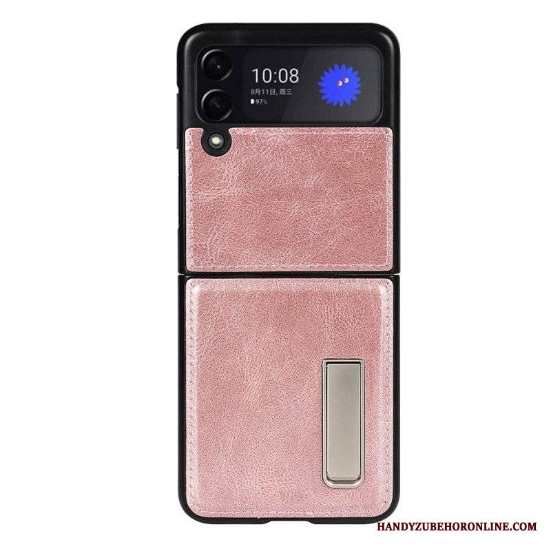 Futerały do Samsung Galaxy Z Flip 3 5G Etui Folio Stylowy Skórzany Stojak