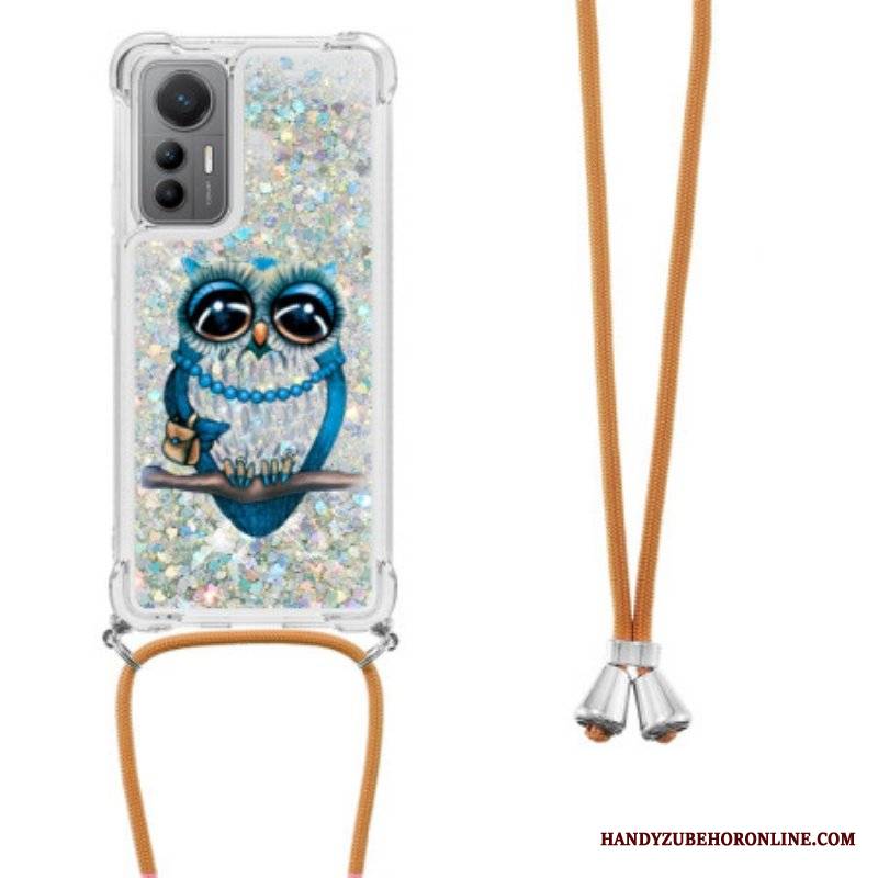 Futerały do Xiaomi 12 Lite ze Sznurkiem Cekinowy Sznurek Mrs. Owl