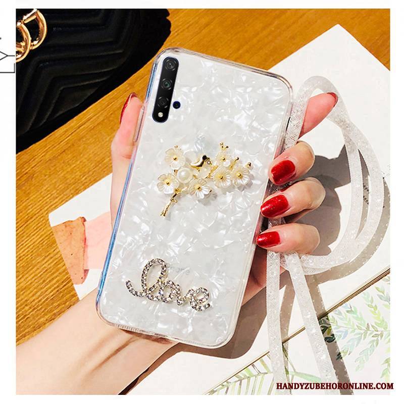 Honor 20 Futerał Rhinestone Etui Na Telefon Moda Anti-fall Wiszące Ozdoby Ochraniacz Cienka