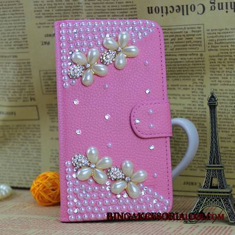 Huawei Ascend G6 Etui Torby Ochraniacz Rhinestone Czerwony Etui Na Telefon Futerał