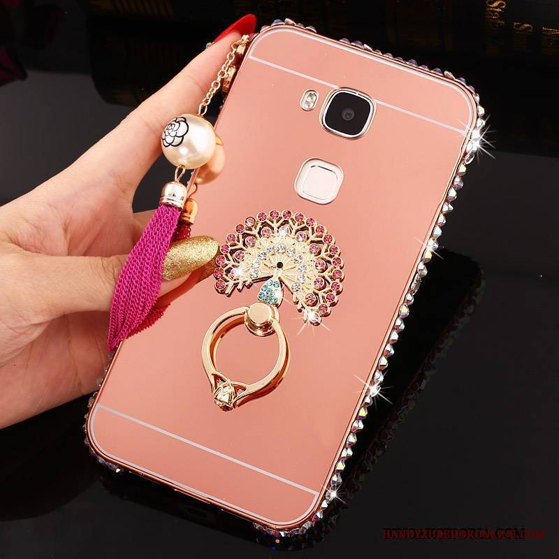 Huawei G7 Plus Futerał Ochraniacz Trudno Rhinestone Etui Granica Anti-fall Metal