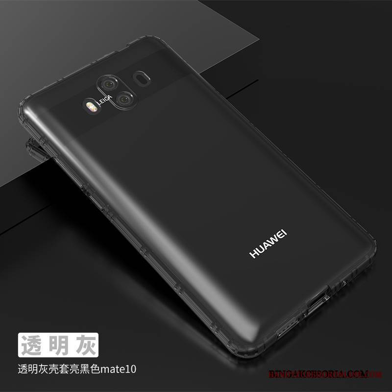 Huawei Mate 10 Futerał Miękki Szary Silikonowe Anti-fall Etui Na Telefon All Inclusive Przezroczysty