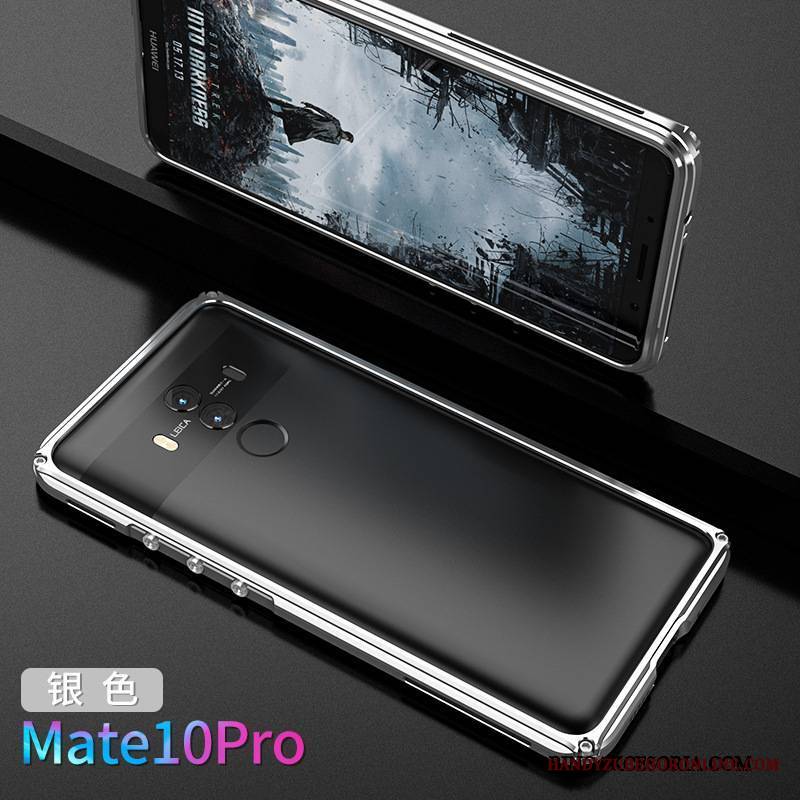 Huawei Mate 10 Pro Futerał Etui Srebro Kreatywne Metal Granica Osobowość Nowy